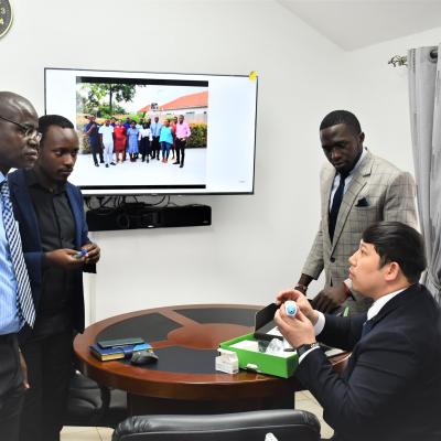 he Executive Director of MJAP, Dr. Fred Semitala, and Dr. Shafik Makumbi meeting with Mr. Shu Jun Kim, the Africa representative for BODI TECH MED INC